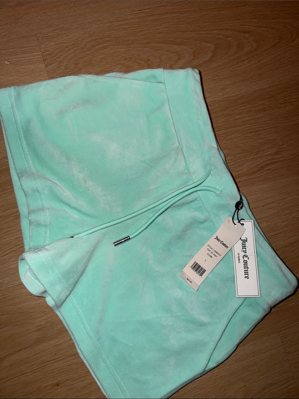 Juicy Couture Mint Green Velour Lounge Shorts